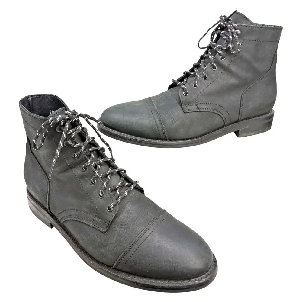 Thursday Boot Co‎ Captain Black Matte Leather Handmade Boots